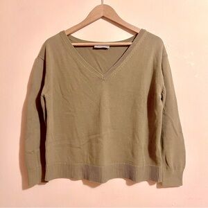 Everlane Sweater Cotton V Neck Oversize Knit Women Small